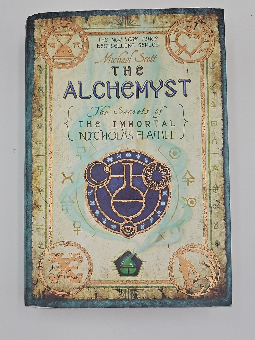 The Alchemyst by Michael Scott - Teal & Gold Hardcover